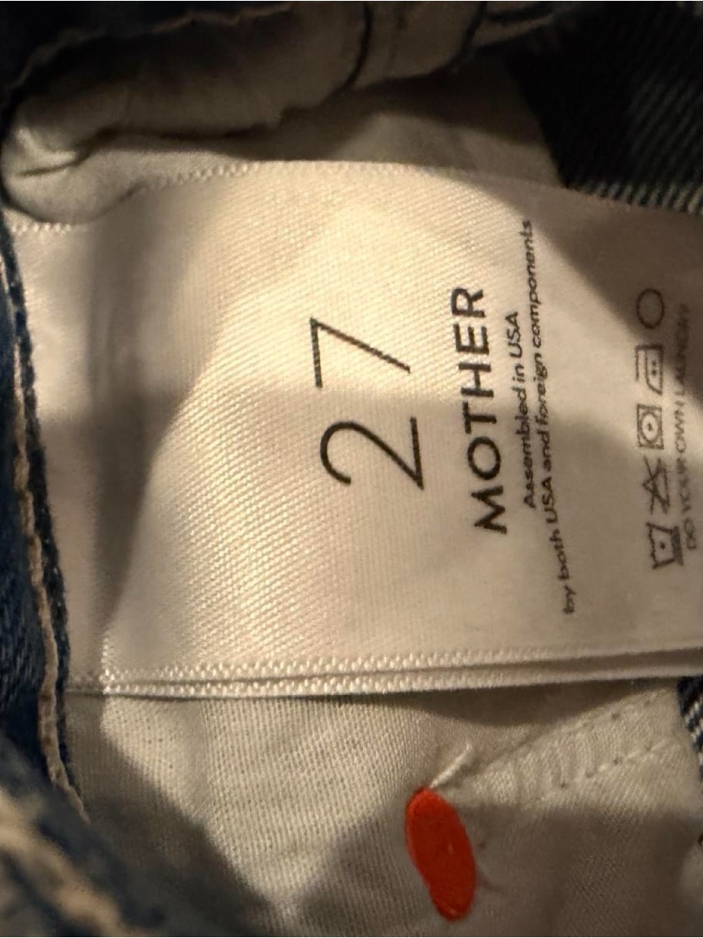 MOTHER SNACKS! The Lemon Twist Sneak Jeans, Wash “Rolling In The Dough” Size 27 - Picture 3 of 4